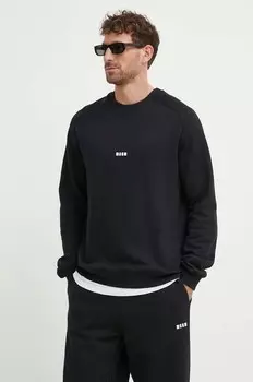 Хлопковая толстовка Msgm, черный