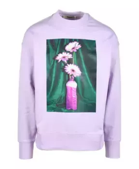 Хлопковая толстовка Msgm, фиолетовый