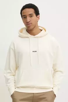 Хлопковая толстовка MSGM Msgm, бежевый