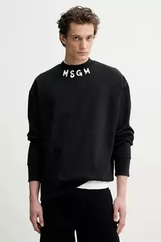 Хлопковая толстовка MSGM Msgm, черный