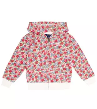 Хлопковая толстовка на молнии с цветочным принтом Polo Ralph Lauren, разноцветный