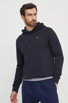 Хлопковая толстовка Napapijri, темно-синий