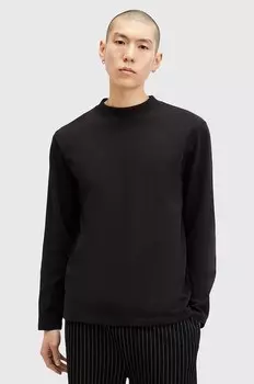 Хлопковая толстовка NERO Allsaints, черный