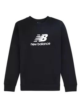 Хлопковая толстовка New Balance Kids, черный
