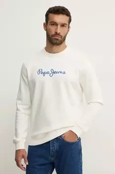 Хлопковая толстовка NEW JOE CREW Pepe Jeans, белый