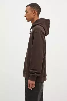 Хлопковая толстовка One Point Hooded Sweatshirt Gramicci, коричневый