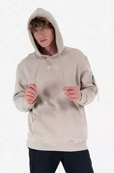 Хлопковая толстовка Organics EMB Hoody Alpha Industries, серый