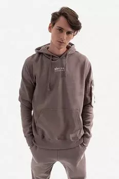 Хлопковая толстовка Organics EMB Hoody Alpha Industries, бежевый