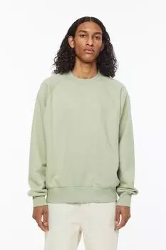 Хлопковая толстовка оверсайз H&amp;M, фисташковый