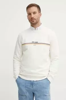 Хлопковая толстовка Pepe Jeans, бежевый
