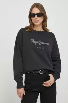 Хлопковая толстовка Pepe Jeans, черный