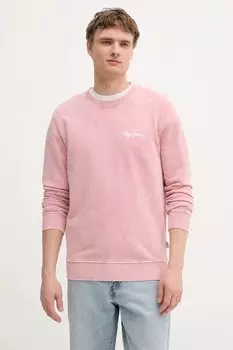 Хлопковая толстовка Pepe Jeans, розовый