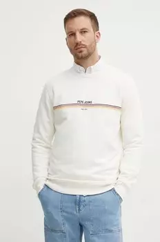Хлопковая толстовка Pepe Jeans SANDER, бежевый