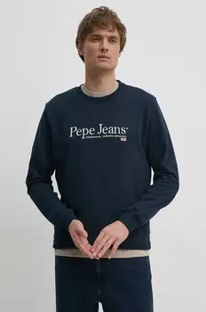 Хлопковая толстовка Pepe Jeans SEAN, темно-синий