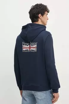Хлопковая толстовка Pepe Jeans SEDRIC P, темно-синий