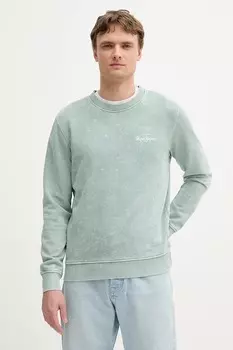 Хлопковая толстовка Pepe Jeans, зеленый