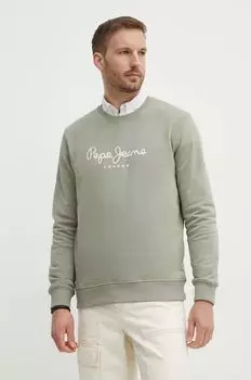 Хлопковая толстовка Pepe Jeans, зеленый