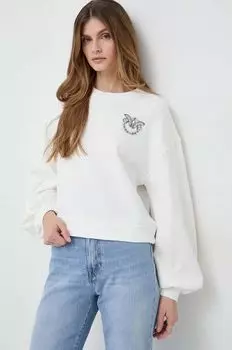Хлопковая толстовка Pinko, бежевый