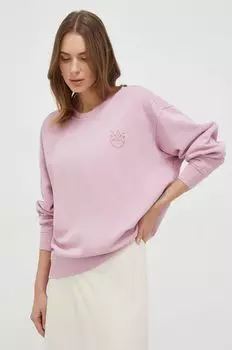 Хлопковая толстовка Pinko, розовый