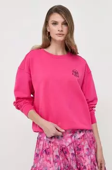Хлопковая толстовка Pinko, розовый