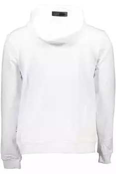 Хлопковая толстовка Plein Sport Chic с капюшоном и мужским логотипом, белый
