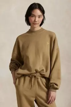 Хлопковая толстовка Polo Ralph Lauren, бежевый