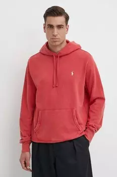 Хлопковая толстовка Polo Ralph Lauren, красный