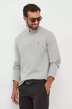 Хлопковая толстовка Polo Ralph Lauren, серый