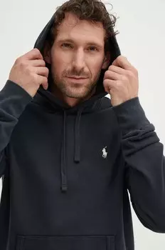 Хлопковая толстовка Polo Ralph Lauren, темно-синий