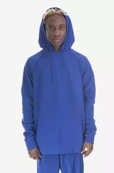 Хлопковая толстовка Premium Essentials Crinkle Nylon Hoodie adidas Originals, синий