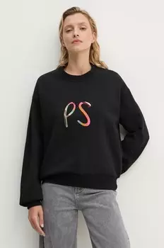 Хлопковая толстовка PS Paul Smith, черный
