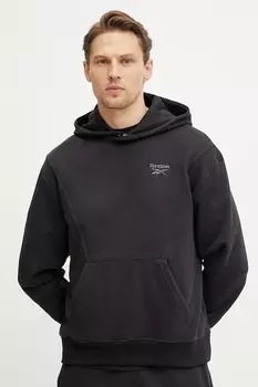 Хлопковая толстовка Reebok Classic, черный