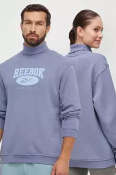 Хлопковая толстовка Reebok, синий