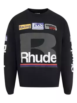 Хлопковая толстовка RHUDE, черный