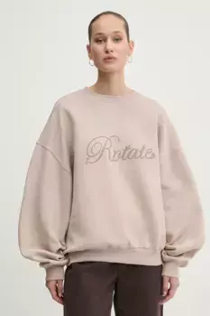 Хлопковая толстовка Rotate, бежевый
