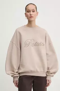 Хлопковая толстовка Rotate, бежевый
