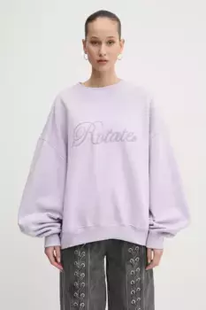 Хлопковая толстовка Rotate, фиолетовый