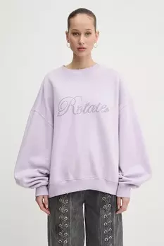 Хлопковая толстовка Rotate, фиолетовый