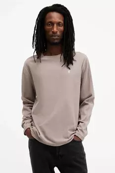 Хлопковая толстовка ROWE Allsaints, бежевый