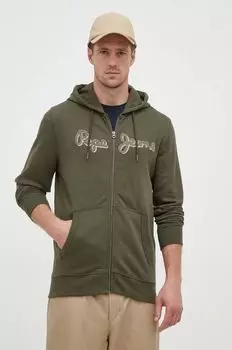 Хлопковая толстовка Ryan Pepe Jeans, зеленый