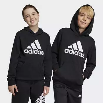 Хлопковая толстовка с большим логотипом Essentials ADIDAS, цвет schwarz