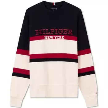Хлопковая толстовка с цветными блоками Tommy Hilfiger, Navy Blue Ecru Multicolor AEF