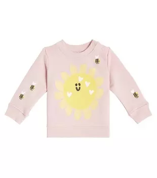 Хлопковая толстовка с детским принтом Stella Mccartney, мультиколор