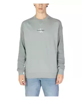 Хлопковая толстовка с длинными рукавами Calvin Klein Jeans, зеленый