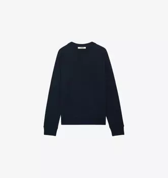 Хлопковая толстовка с длинными рукавами и вышитым логотипом Zadig&Voltaire, цвет encre