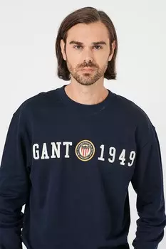 Хлопковая толстовка с гербом Gant, белый