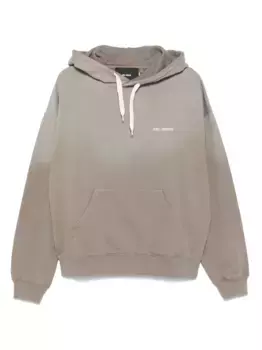 Хлопковая толстовка с капюшоном Axel Arigato, серый