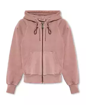 Хлопковая толстовка с капюшоном Carhartt Wip, розовый