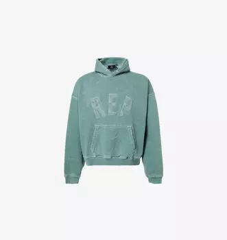 Хлопковая толстовка с капюшоном и аппликацией логотипа Represent, зеленый
