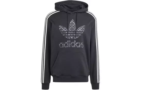 Хлопковая толстовка с капюшоном и логотипом Adidas Adidas Originals, черный